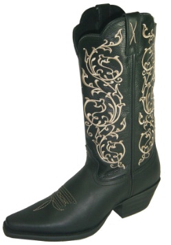 Twisted X WWT0024 for $149.99 Ladies Western Western Boot with Black Deer Tan Leather Foot and a Narrow Square Toe